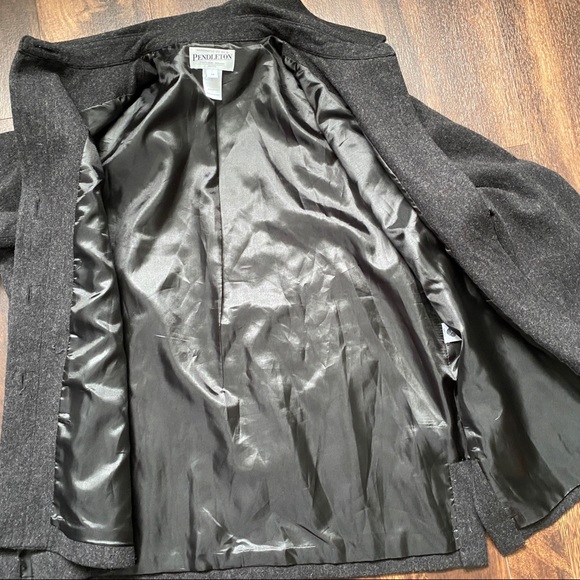 Pendleton shacket gray size 14P pockets - Picture 8 of 10